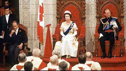 власть королевы Великобритании - парламентом Канады