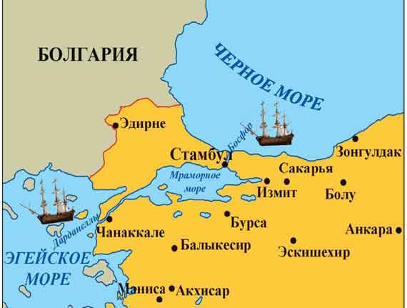 интересная Одесса - карта проливов