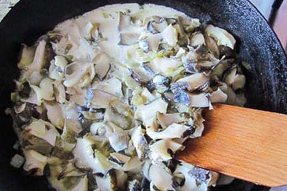 рецепты мужской кухни - рапан со сметаной