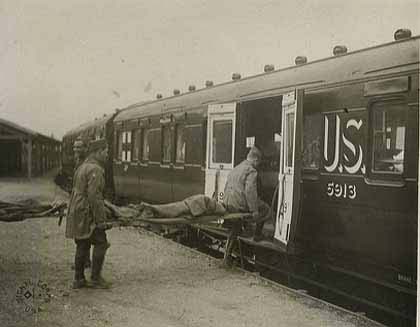 медицинское обеспечение в первой мировой войне - санитарный поезд США